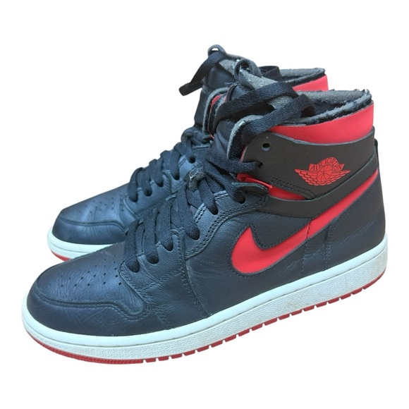 Nike Air Jordan 1 High Zoom CMFT Size 8 Black Red Bred Women CT0979-006 - Picture 1 of 10